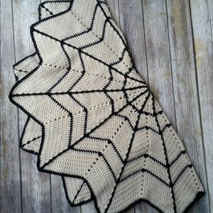 Crochet spiderweb blanket